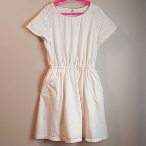 Girl's Uniqlo White Cotton Dress